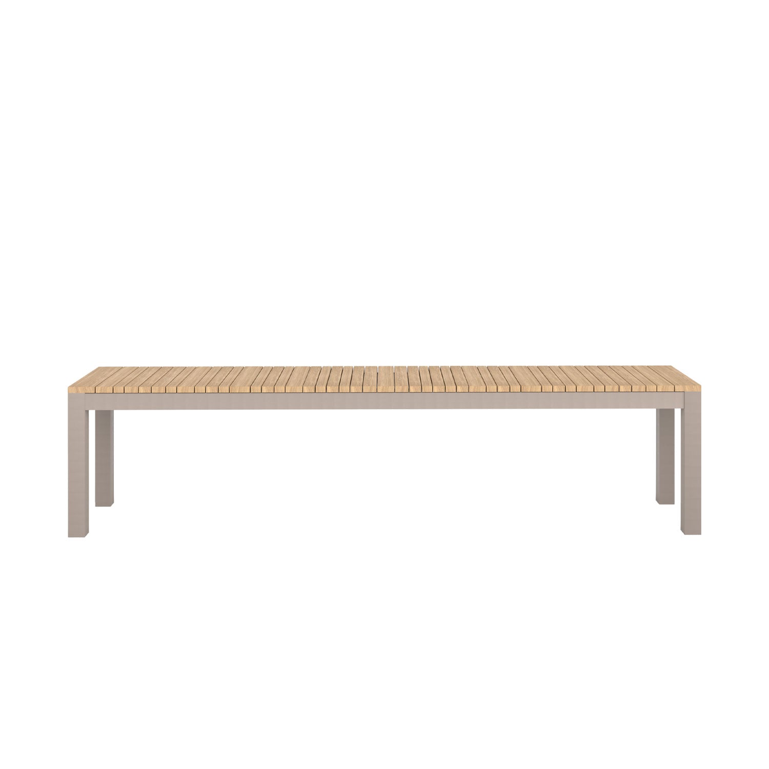 Tandem Alu Backless Bench Taupe Sand - L190 - 4 Seater