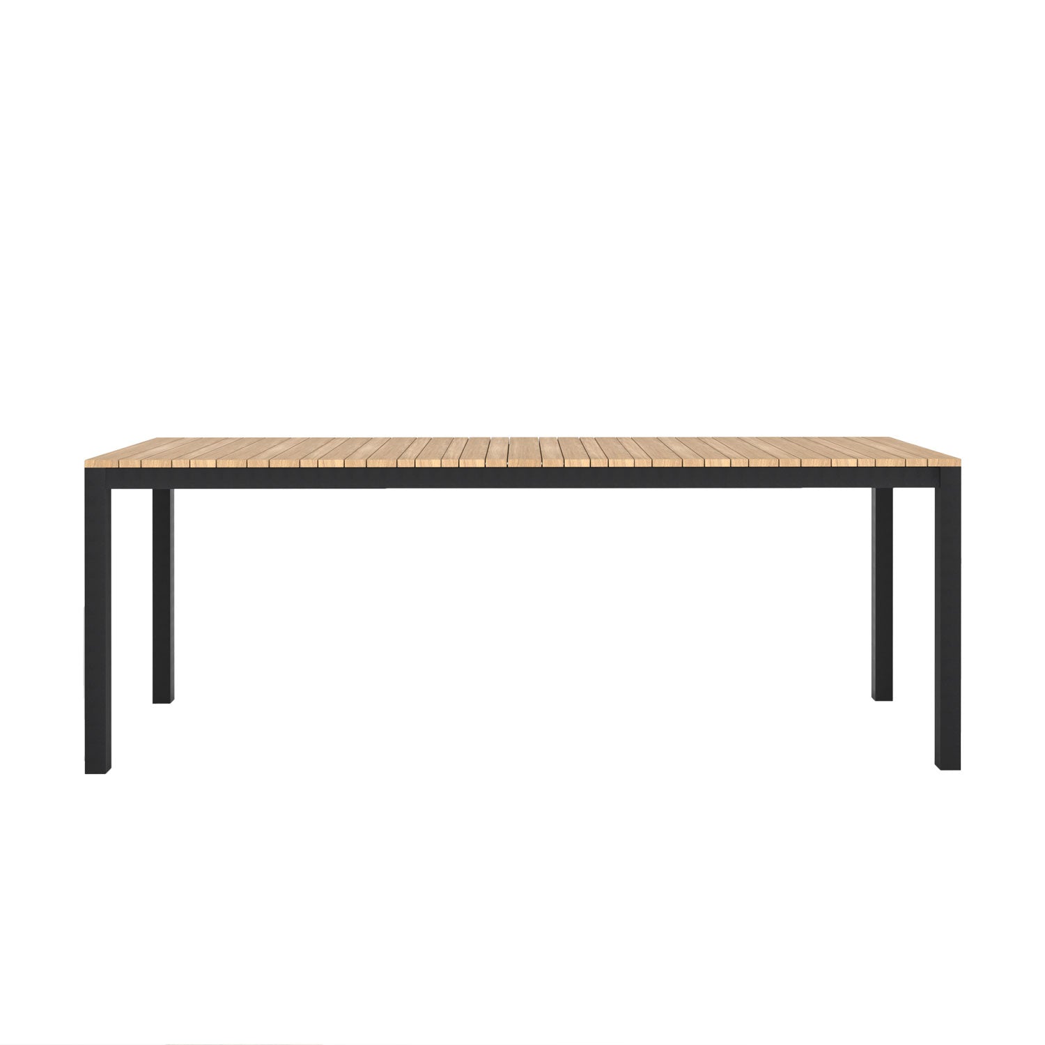 Tandem Alu Outdoor Table Black - Narrow Width - L210 x W70 (8 Seater)