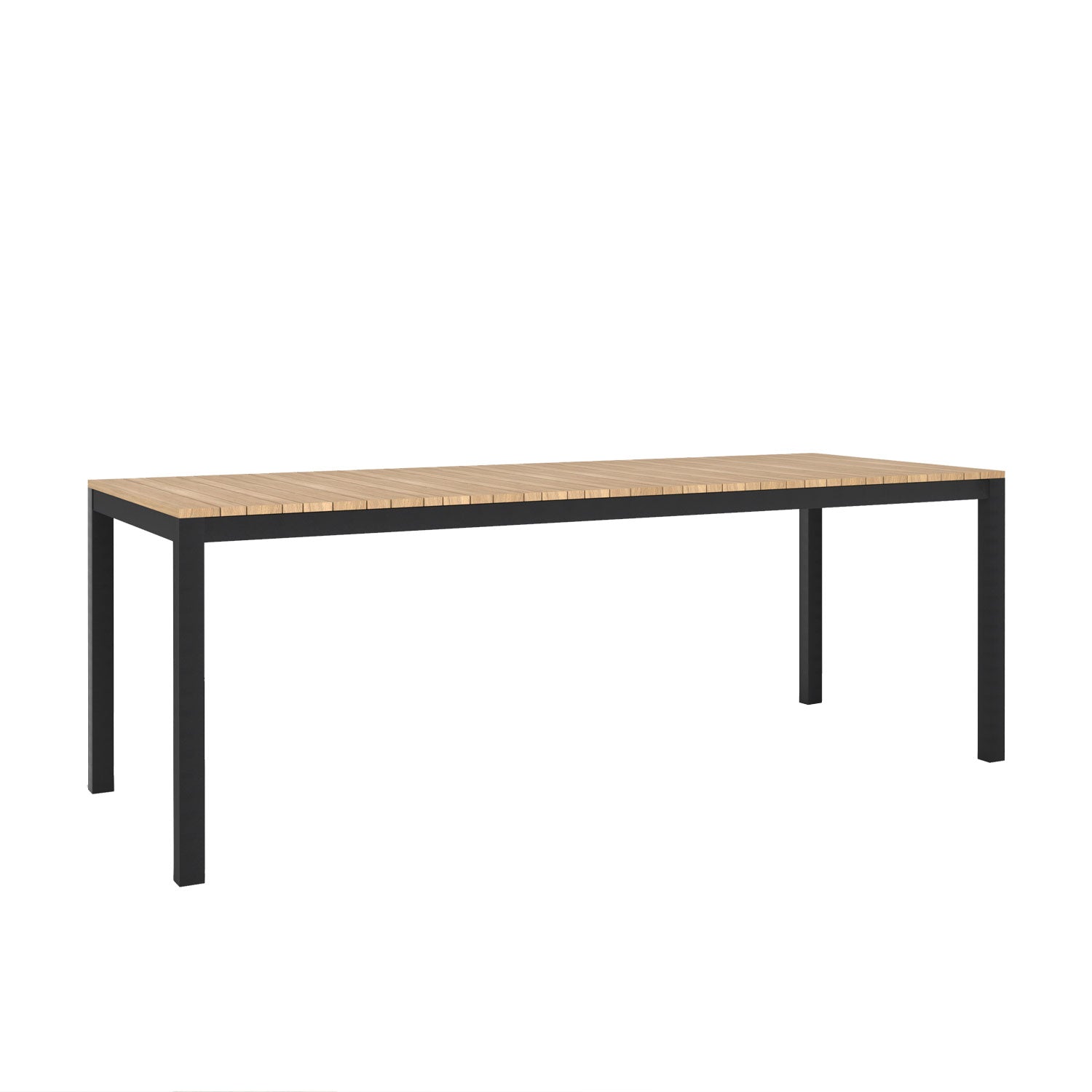 Tandem Alu Rectangular Table Black - 210x90 - 8 Seater