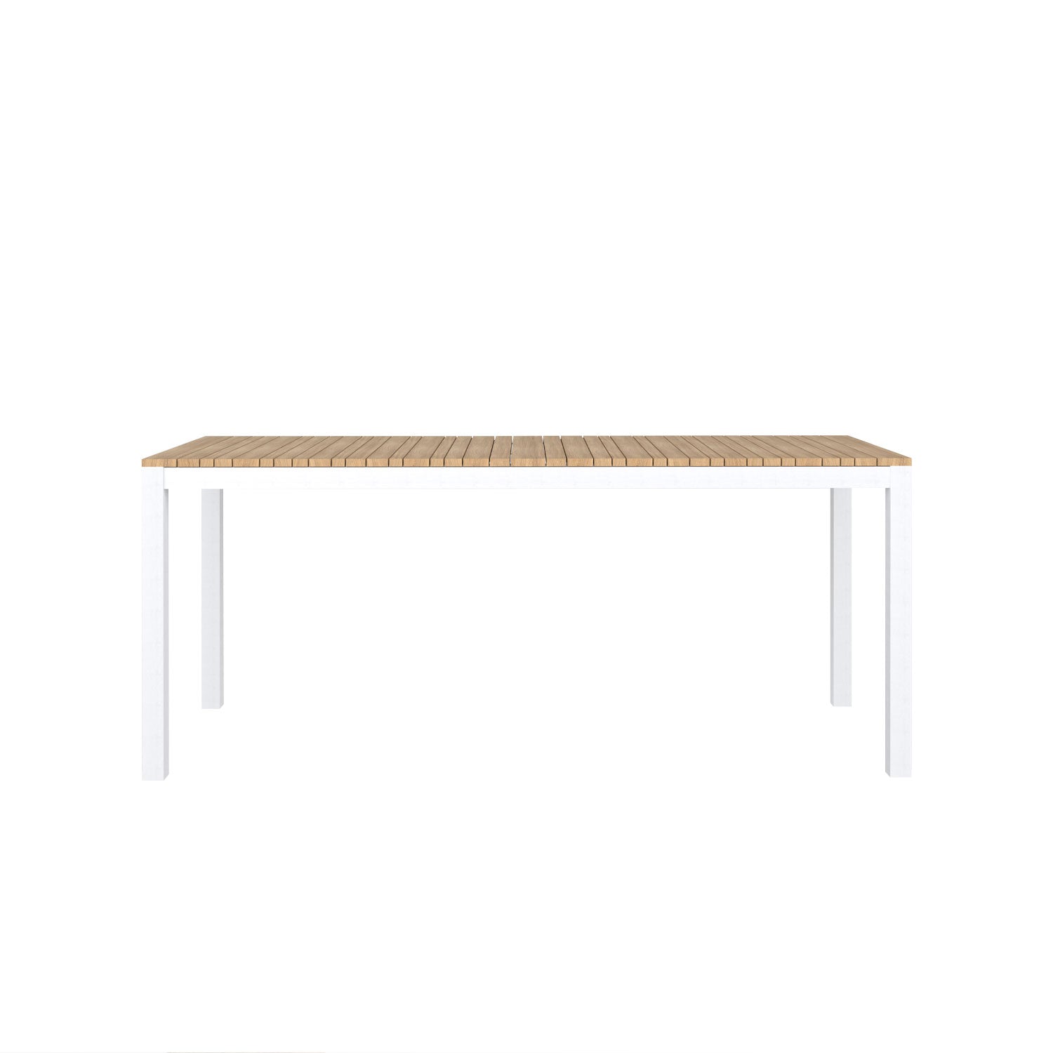 Tandem Alu Outdoor Table White - Narrow Width - L210 x W70 (8 Seater)