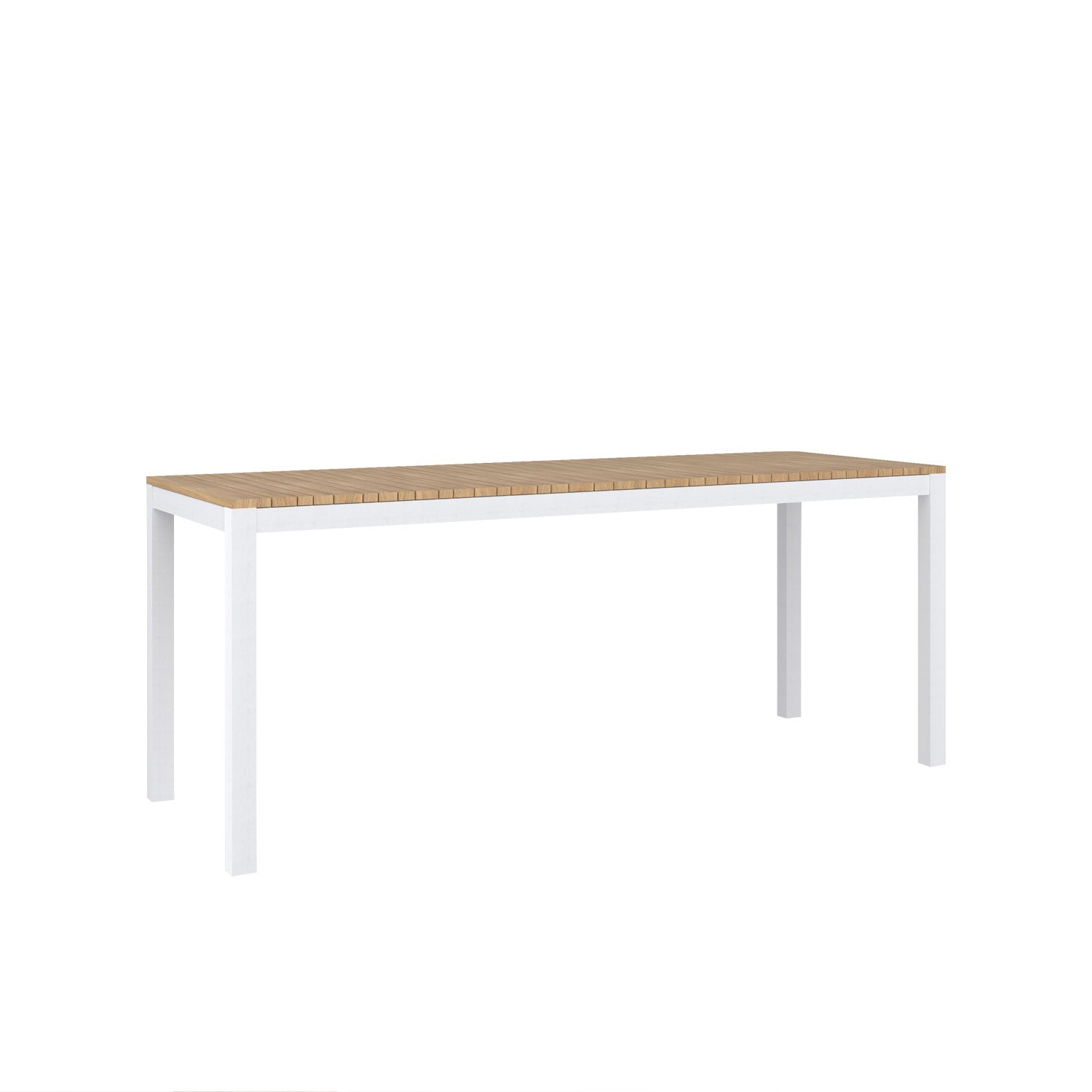 Tandem Alu Outdoor Table White - Narrow Width - L180 x W70 (6 Seater)