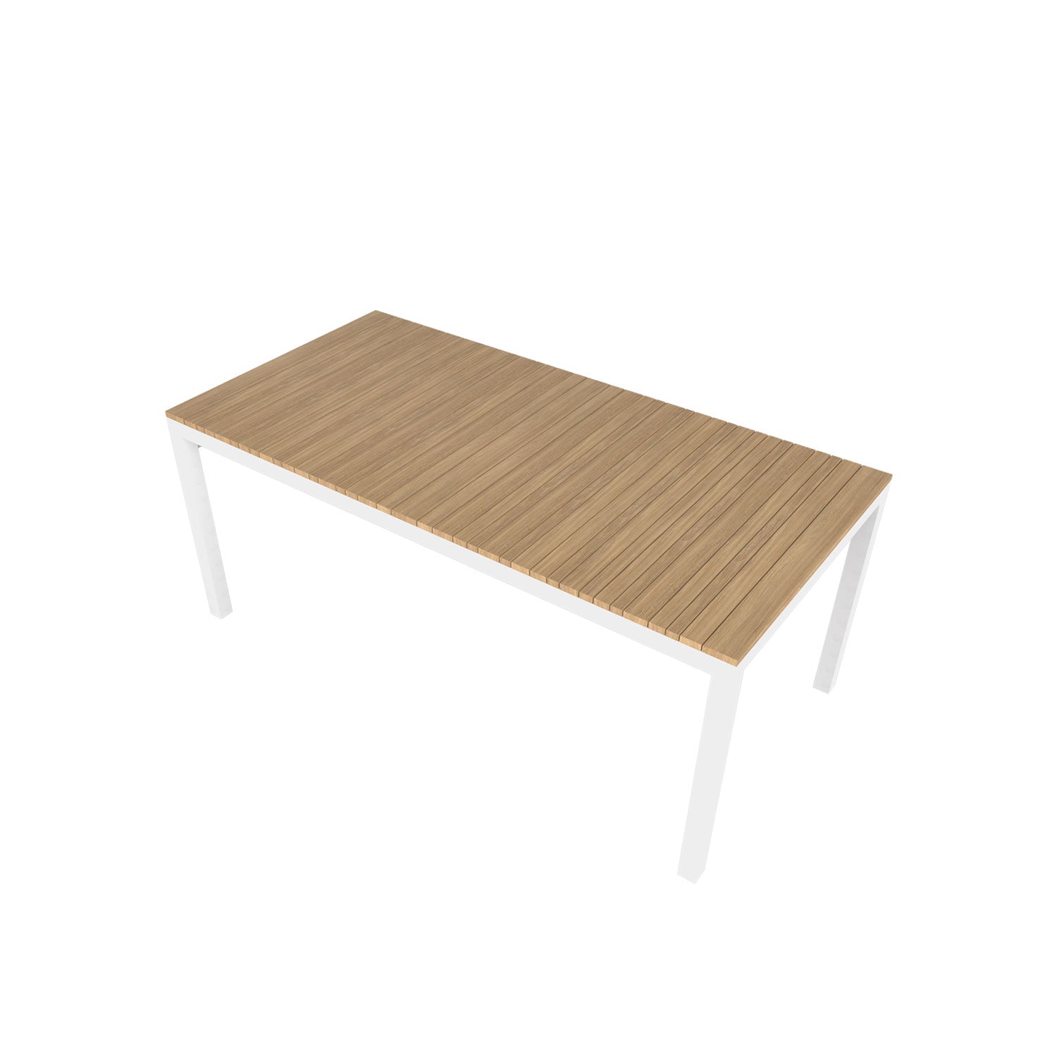 Tandem Alu Rectangular Outdoor Table White - 180x90 - 6 Seater