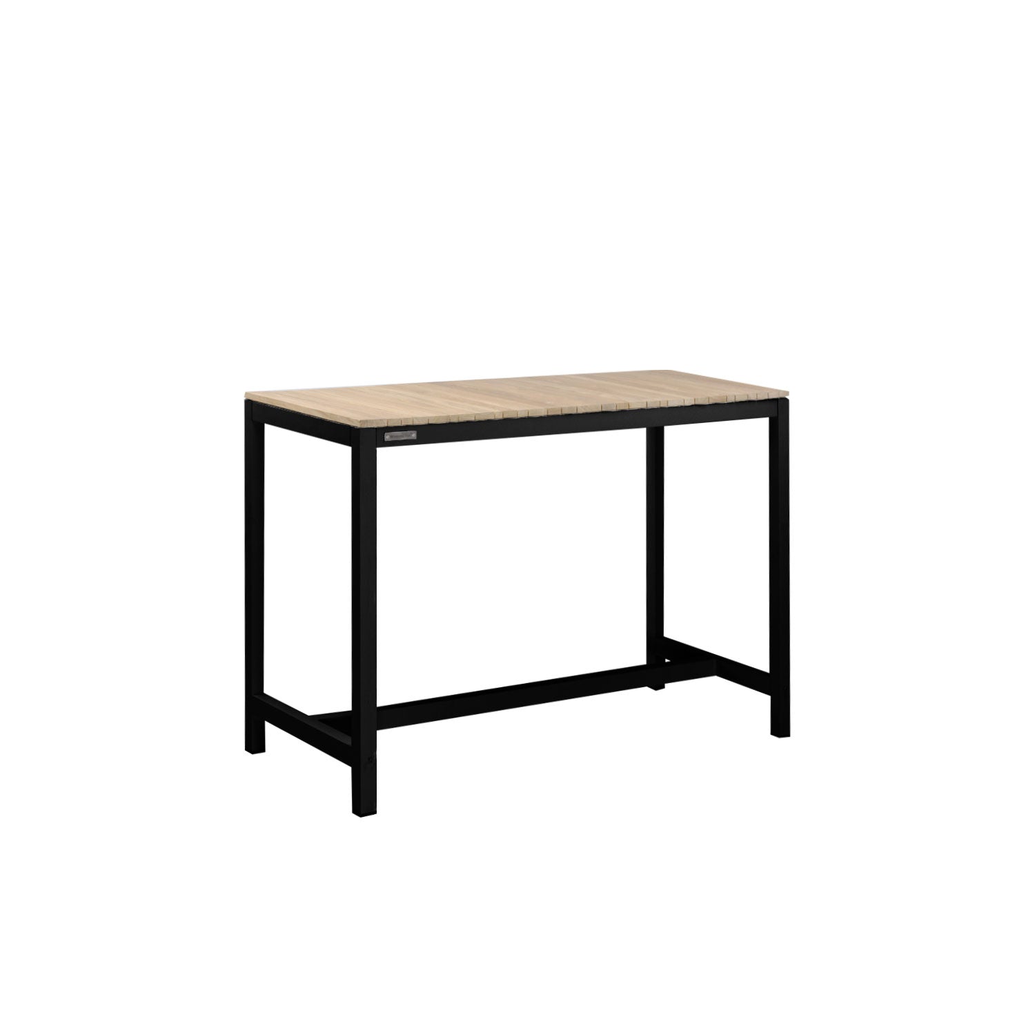 Tandem Alu Bar Table Black - Narrow Width - 120x70 - 4 Seater