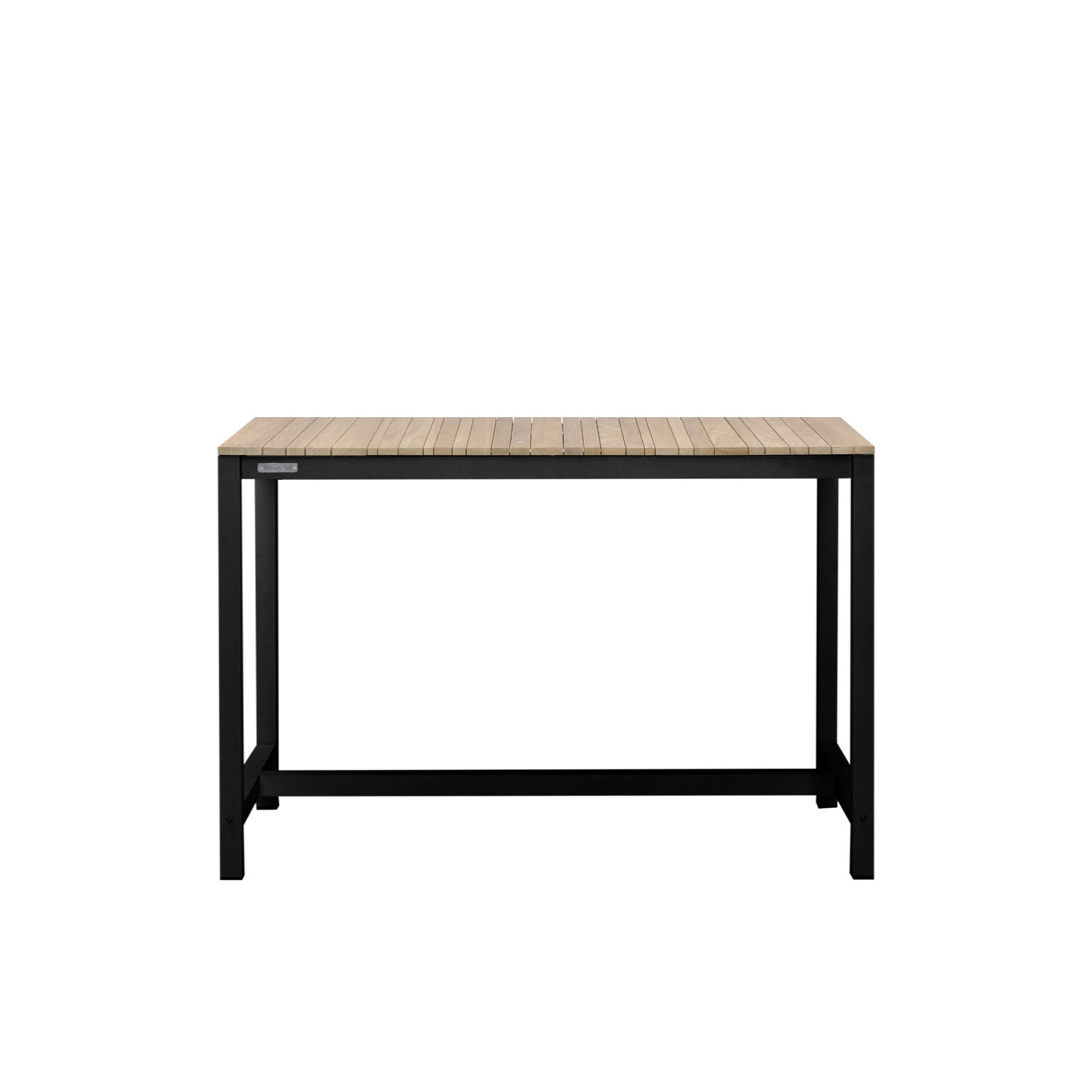 Tandem Alu Bar Table Black - Narrow Width - 120x70 - 4 Seater