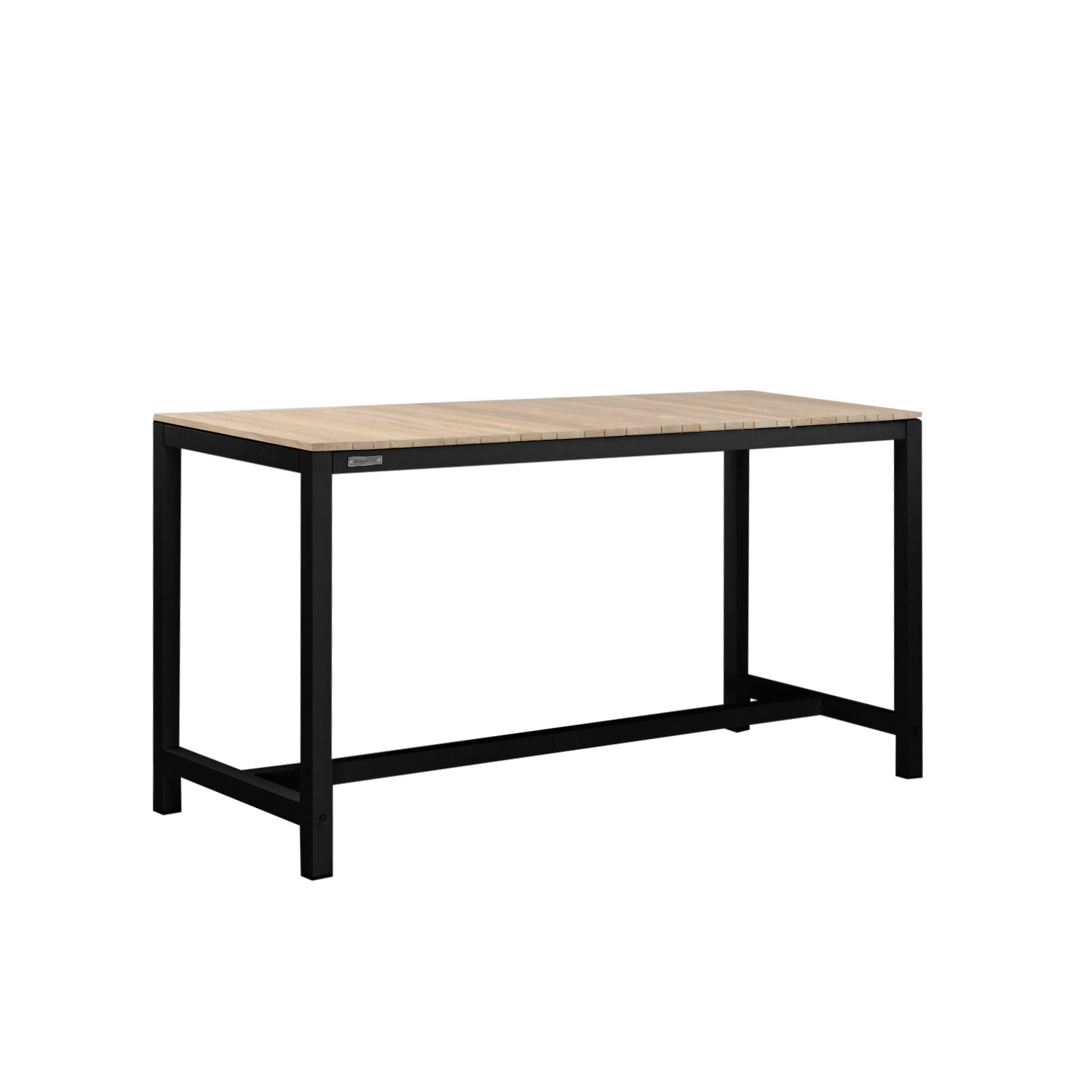 Tandem Alu Bar Table Black - Narrow Width - 180x70 - 6 Seater