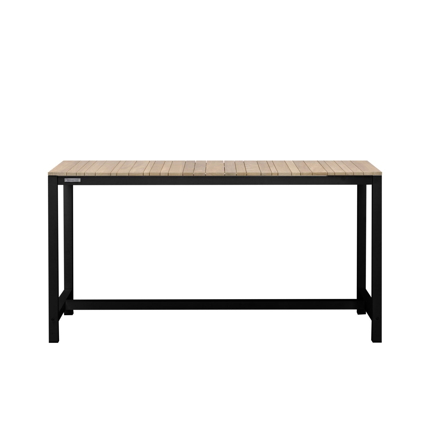 Tandem Alu Bar Table Black - Narrow Width - 180x70 - 6 Seater