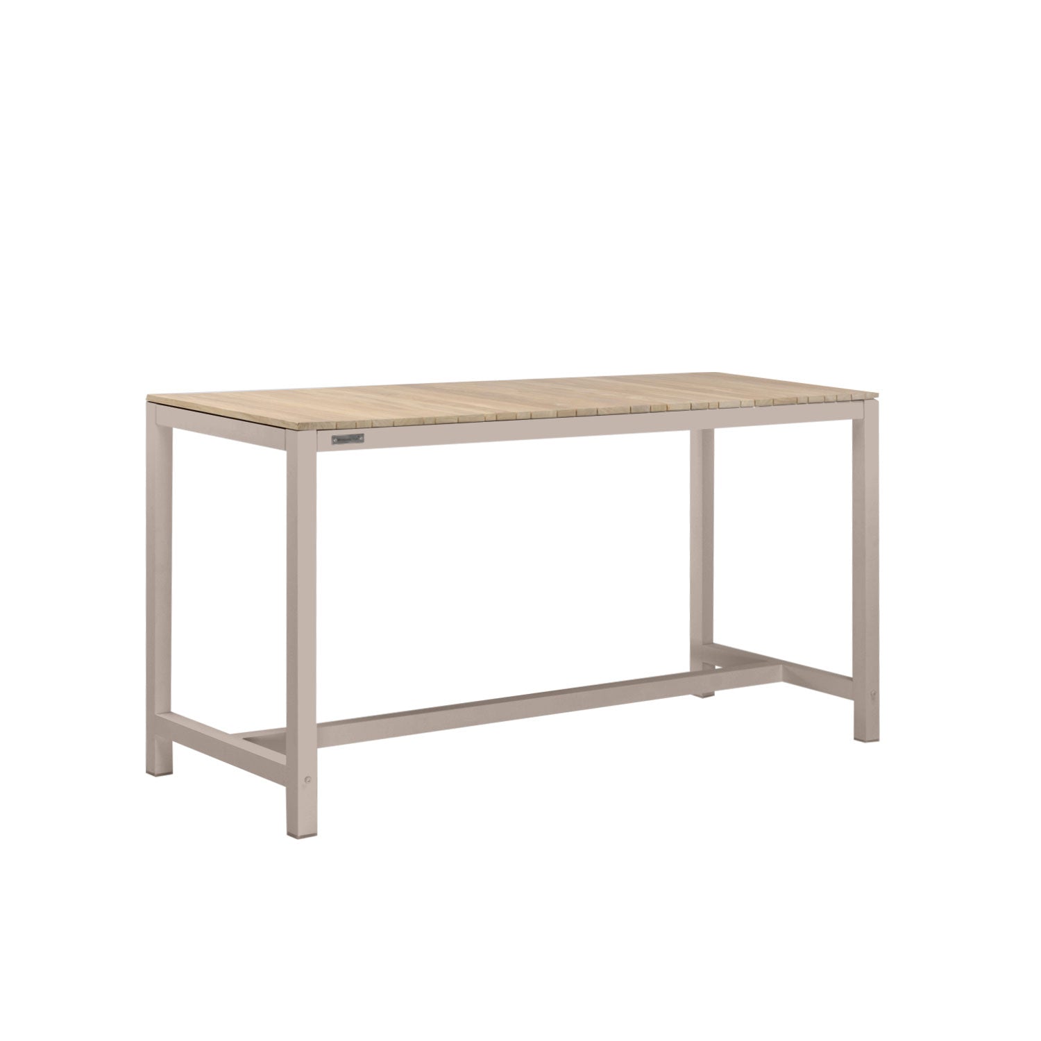 Tandem Alu Bar Table Taupe - Narrow Width - 180x70 - 6 Seater