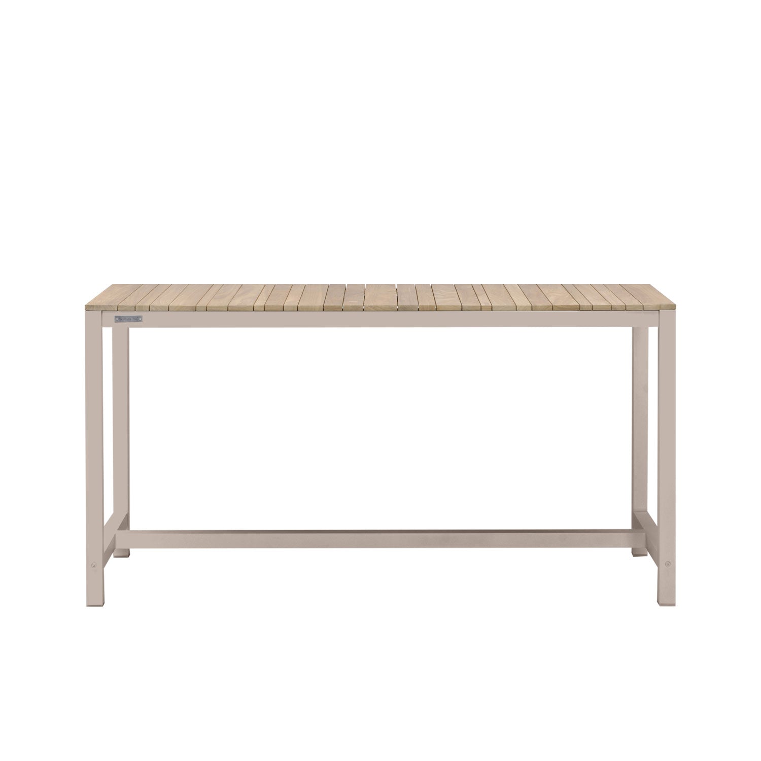 Tandem Alu Bar Table Taupe - Narrow Width - 180x70 - 6 Seater
