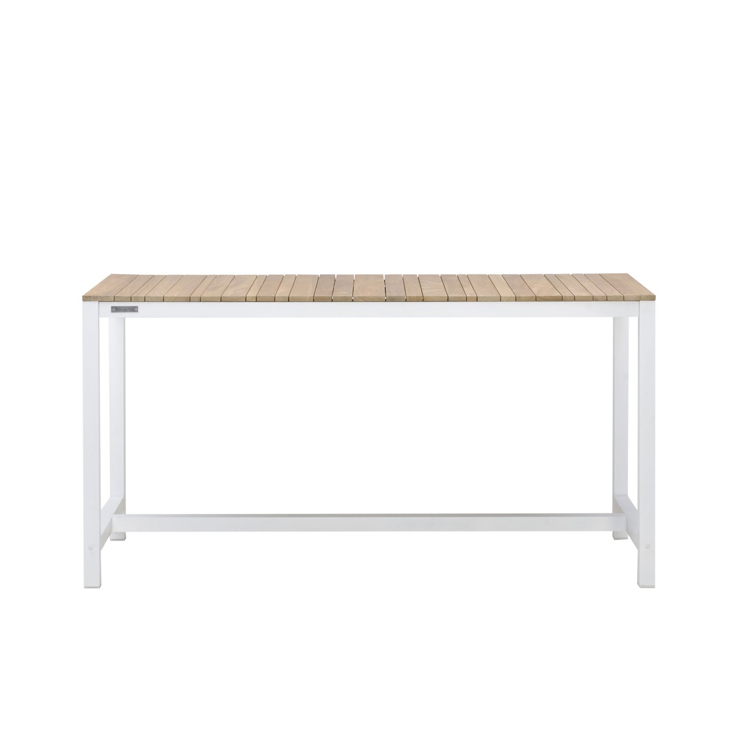 Tandem Alu Bar Table White - Narrow Width - 180x70 - 6 Seater
