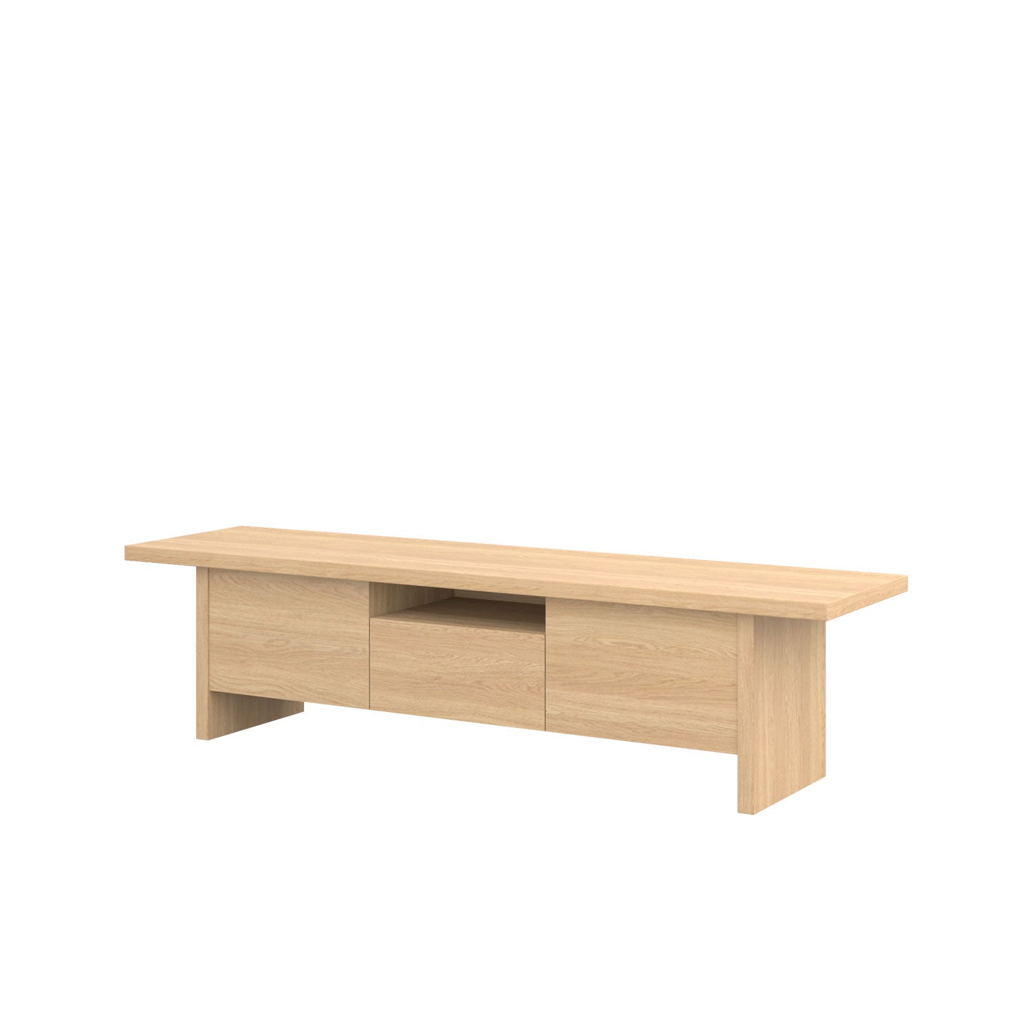 Zen TV Unit 200 Oak - Oak Veneer