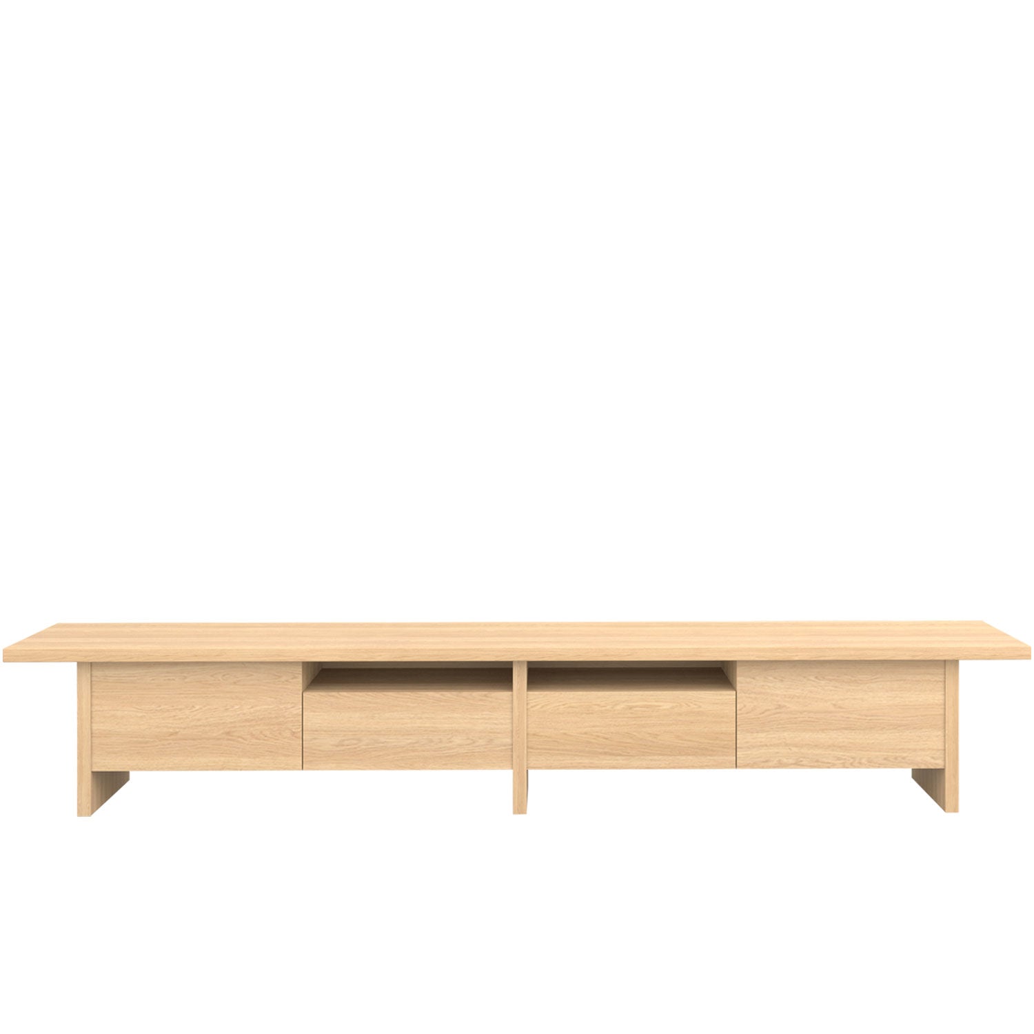 Zen TV Unit 300 Oak - Solid Oak