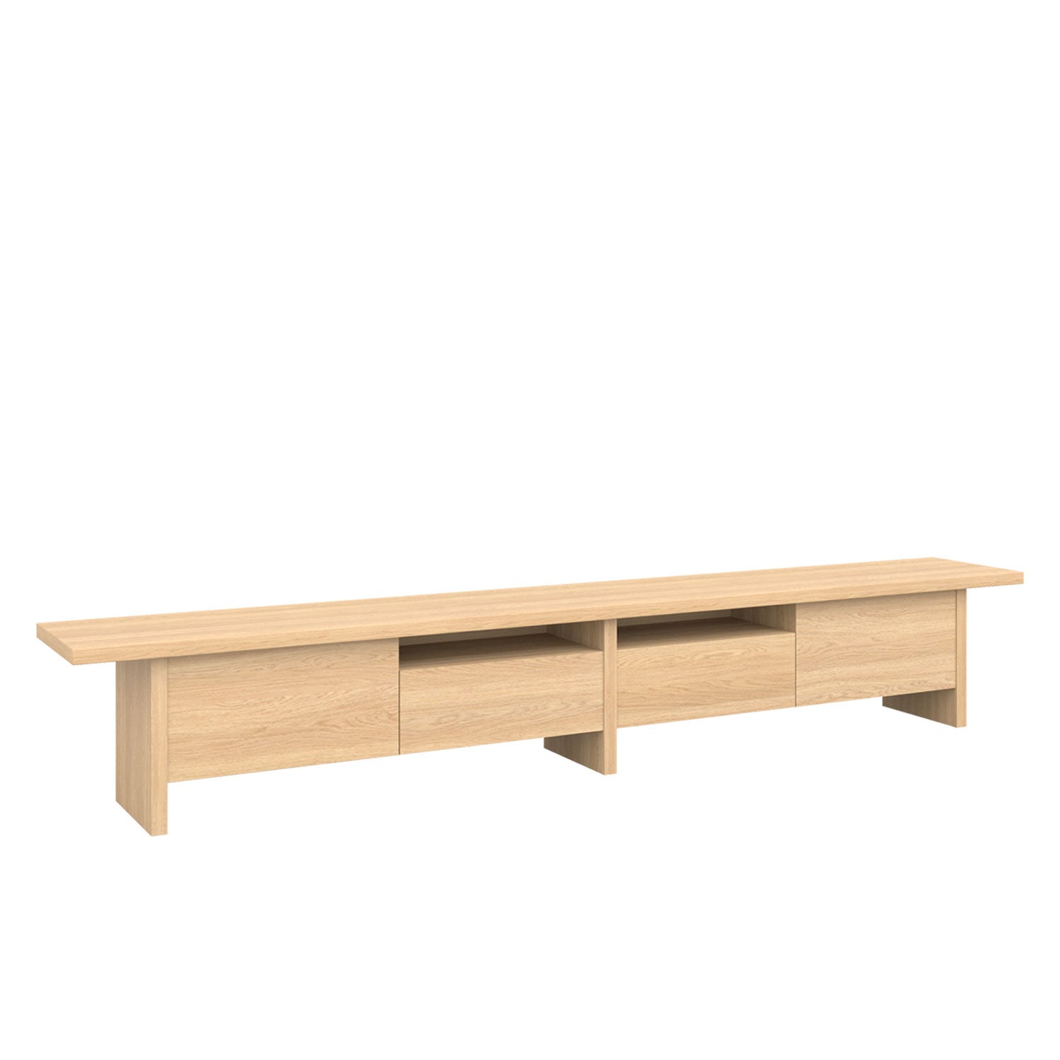 Zen TV Unit 300 Oak - Oak Veneer
