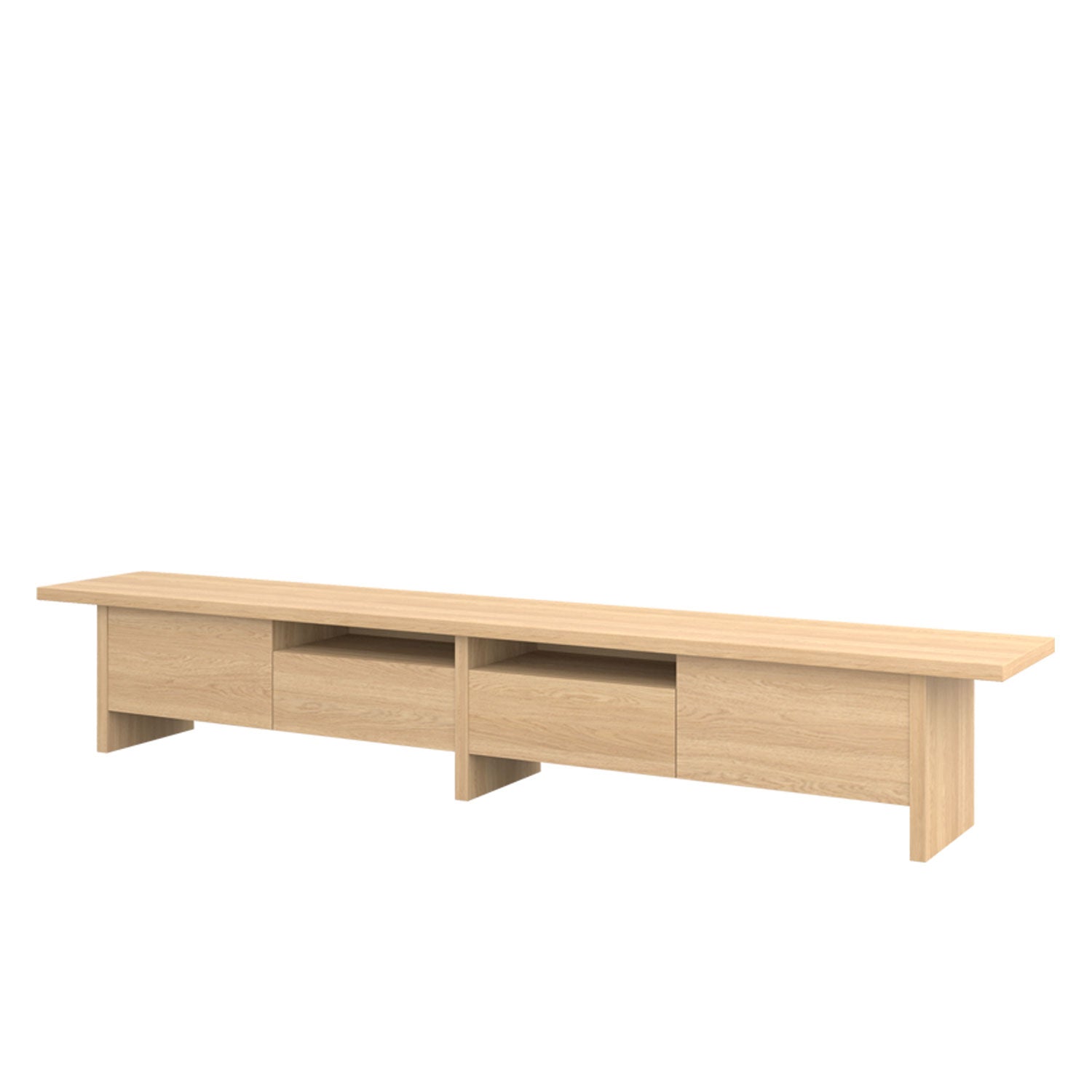 Zen TV Unit 300 Oak - Oak Veneer