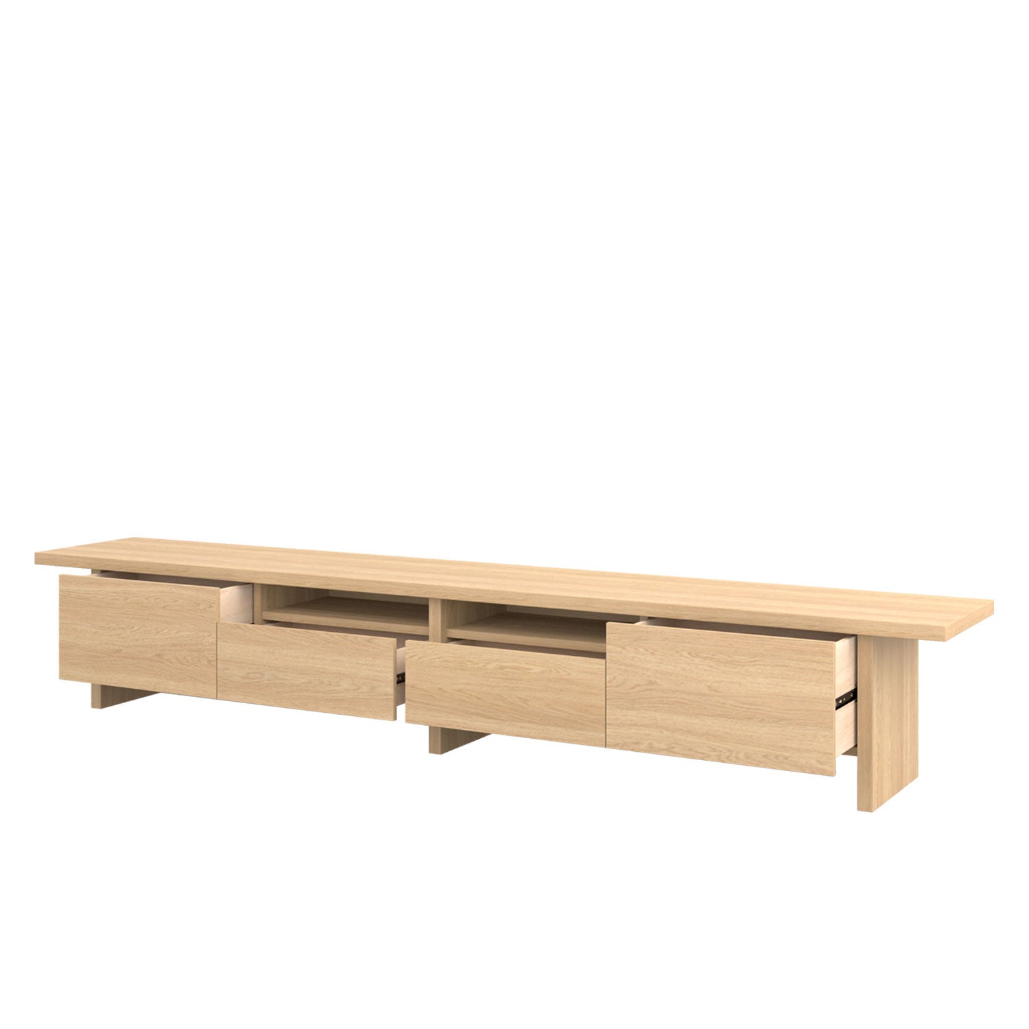 Zen TV Unit 300 Oak - Oak Veneer