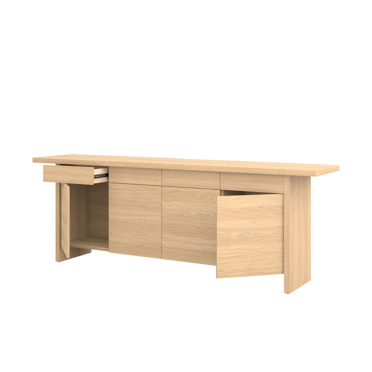 Zen Buffet 240 Oak - Solid Oak